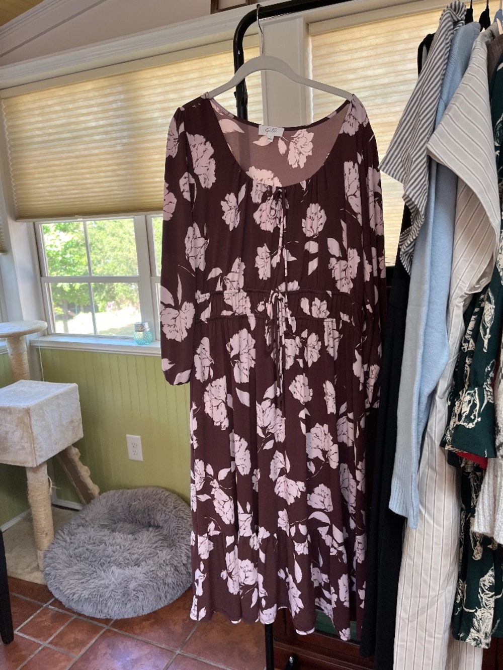 Burgundy dress